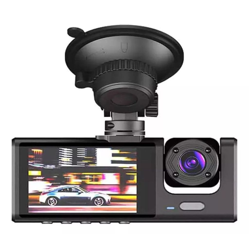 Dvr Automotivo Câmera Frontal Interna Ré Grava Imagem E Som top