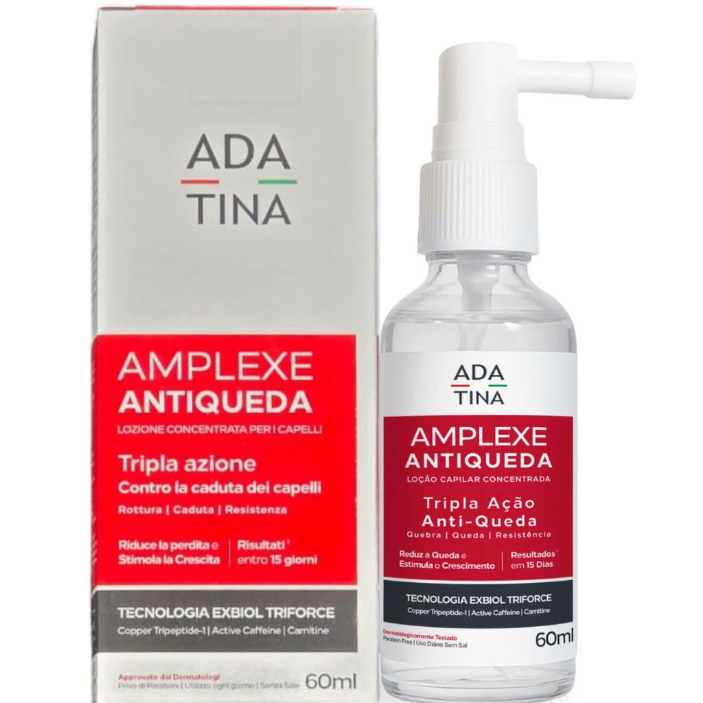 Amplexe Loção Antiqueda Estimula Calvice Rarefeito Crescimento Capilar Ada Tina Estimulante limpeza profunda