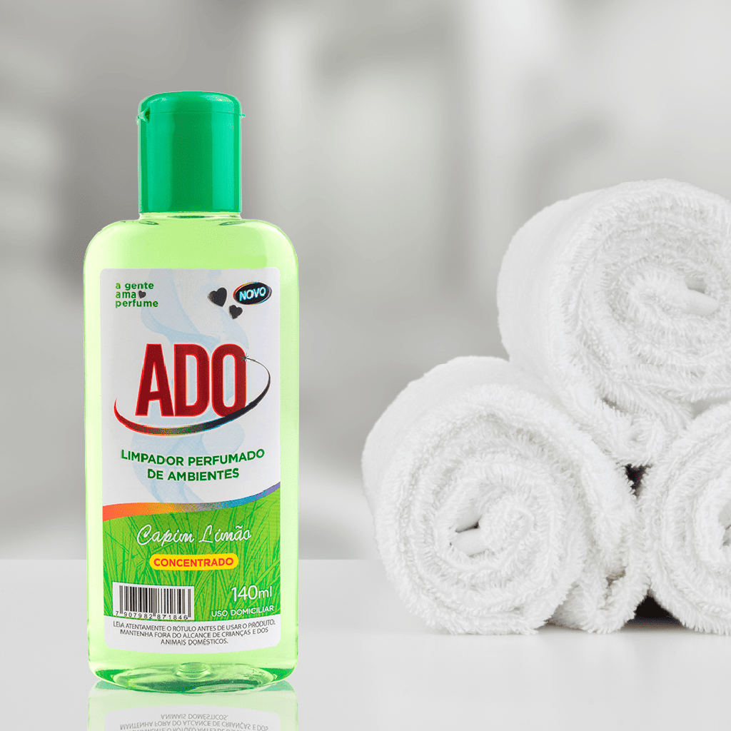 Limpador Perfumado ADO Capim-Limão Concentrado 140ml para Ambientes da Casa