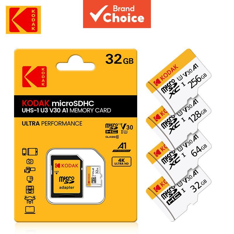 KODAK Cartão Micro sd 16GB 32GB 64GB 128GB De Memória Microsd Class10 SDXC U3 4K TF Para Telefone Drone