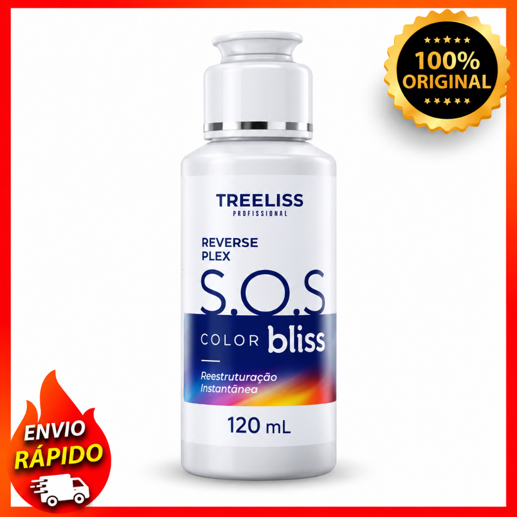 SOS Reverse Plex 120ml Reconstrução Capilar Reparação Intensiva dos Fios - Treeliss Profissional