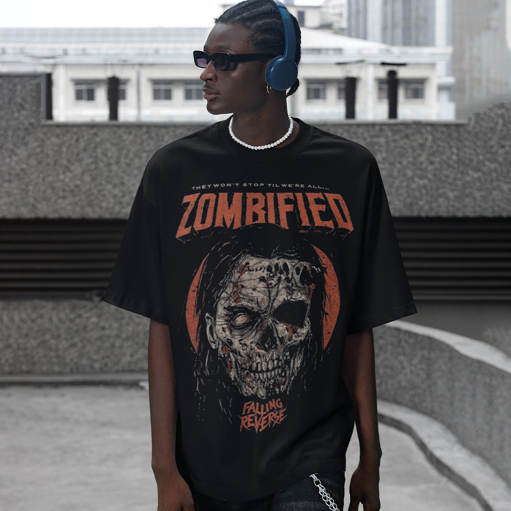 Camiseta Basica  Falling In Reverse Zombifield Album Rock Envio Rapido
