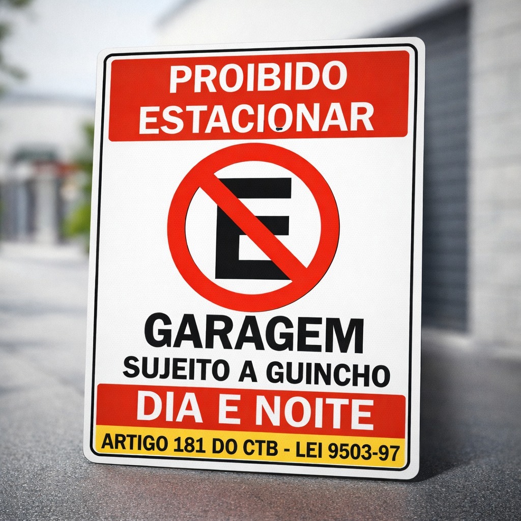Monte seu Kit Placa de Sinalização Fotoluminescentes/Proibido Estacionar/Perigo Inflamável/Rota de Fuga