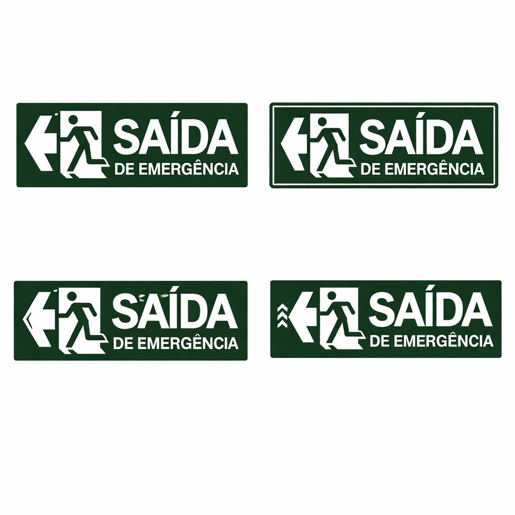 Kit 4 Placa de Sinalização Esquerda Direita - MAG PLACAS