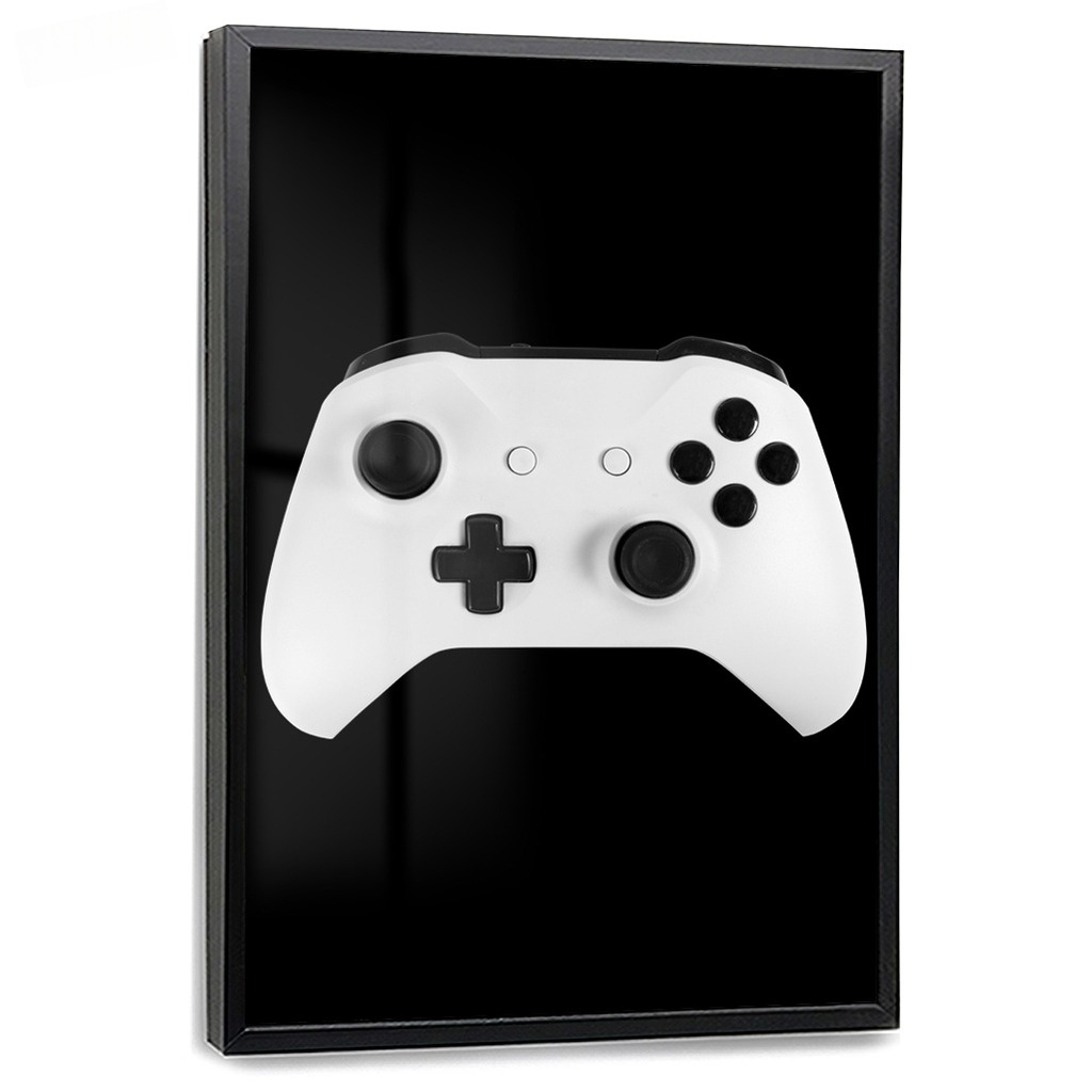 Quadro Decorativo Controle Jogo Branco Casa Sala Quarto Decoração Hall