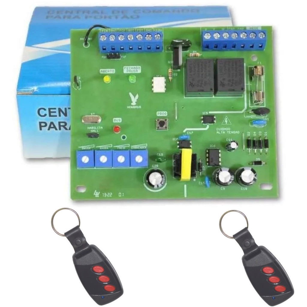 Placa portão central Pcx-30 hombrus +2 controle  Sensor Hall
