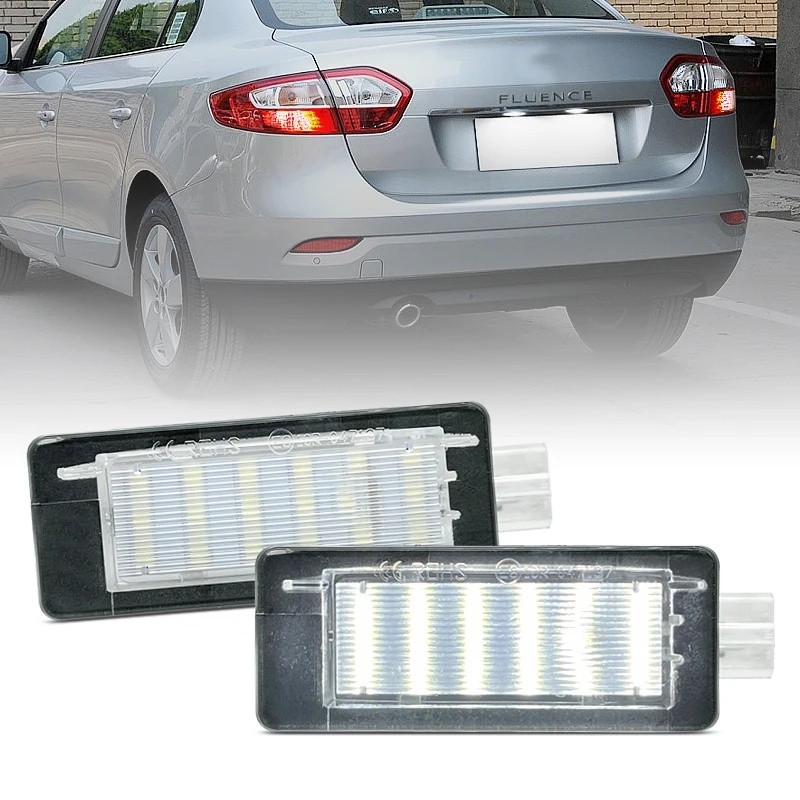 FZ 2 Peças Para Renault Espace Cênica Laguna Fluence Captur Modus Dacia Espanador Lodgy Logan Branco LED Número Luz Da P