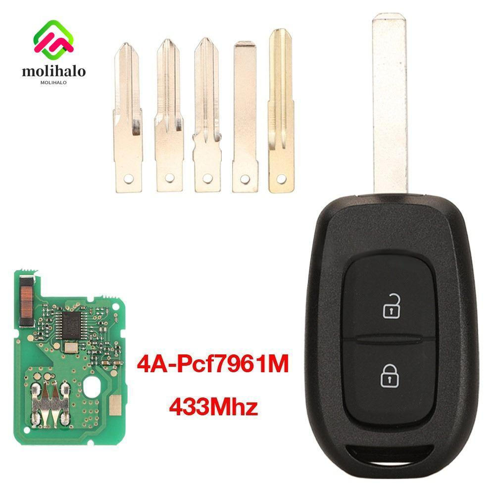 Chave Remota De Carro MOLIHALO , 2 Botões , Para Renault/Sandero/Dacia/Logan/Lodgy/Dokker/Duster/Tráfico
