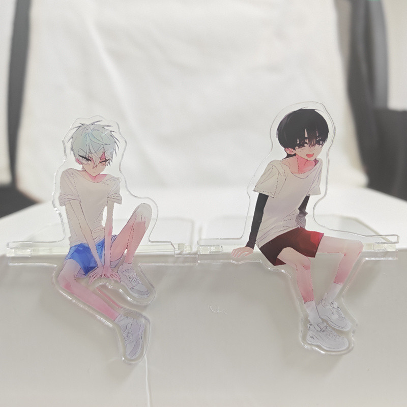 2个/Bag Alien Stage Ivan·Atte couple acrylic stand figure in sitting pose, double figure anime decoration