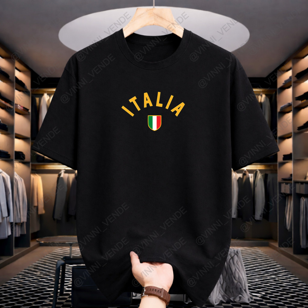 Camiseta Itália Estampada Algodão Premium T-Shirt Moda Masculina Feminina Lançamento