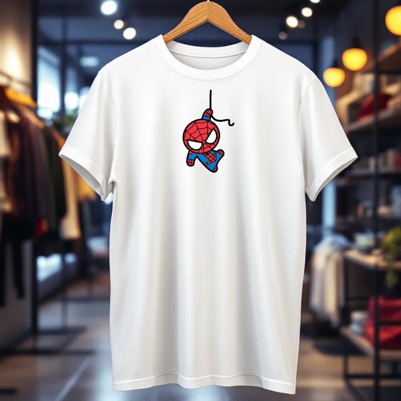 Blusa Camiseta Algodão Homem Aranha Herói Marvel Unissex Moda Verão Roupa Masculina Slim Spider Feminina