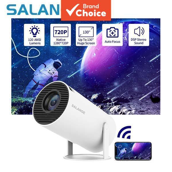 Projetor portátil Durable Salange-hy300 Smart 4K Full HD 720p, conexão sem fio 2.4G e 5G, WiFi BT5.0, Android 11.0,