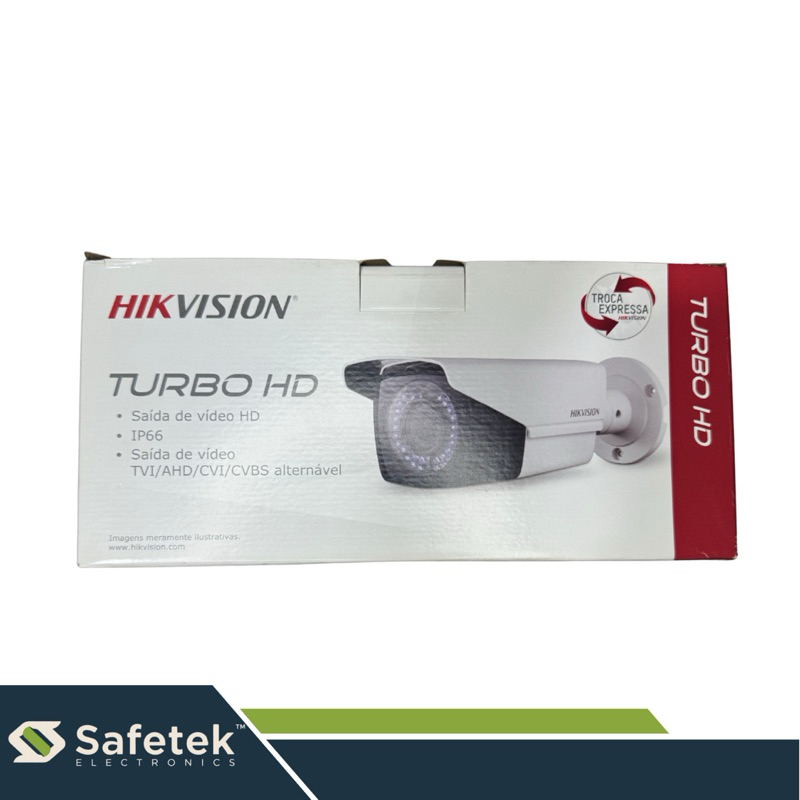 Camera Bullet Hikvision DS-2CE16C0T-VFIR3F Turbo HD 4.0 de 1 Megapixel (720p), lente varifocal manual