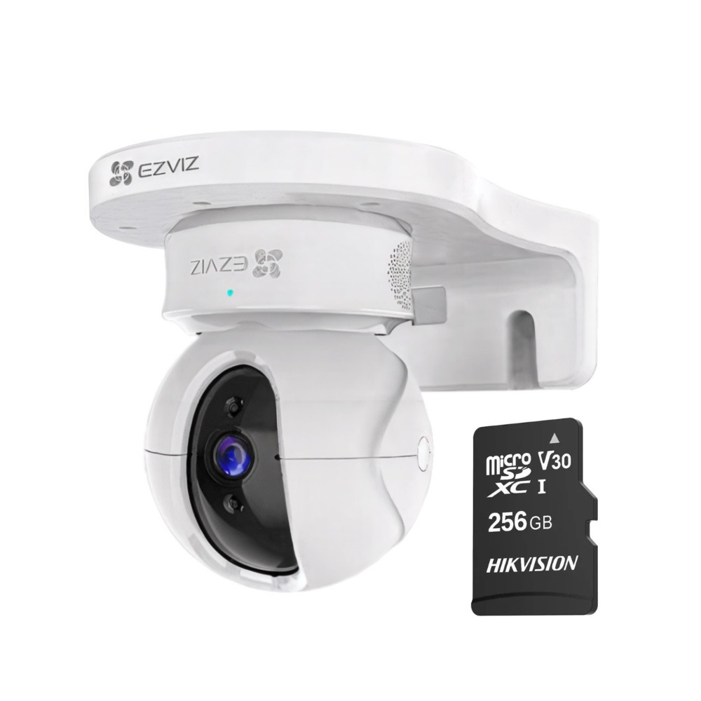 KIT Câmera Wi-Fi Ezviz C6N FHD 2MP + Suporte + Cartão 256gb