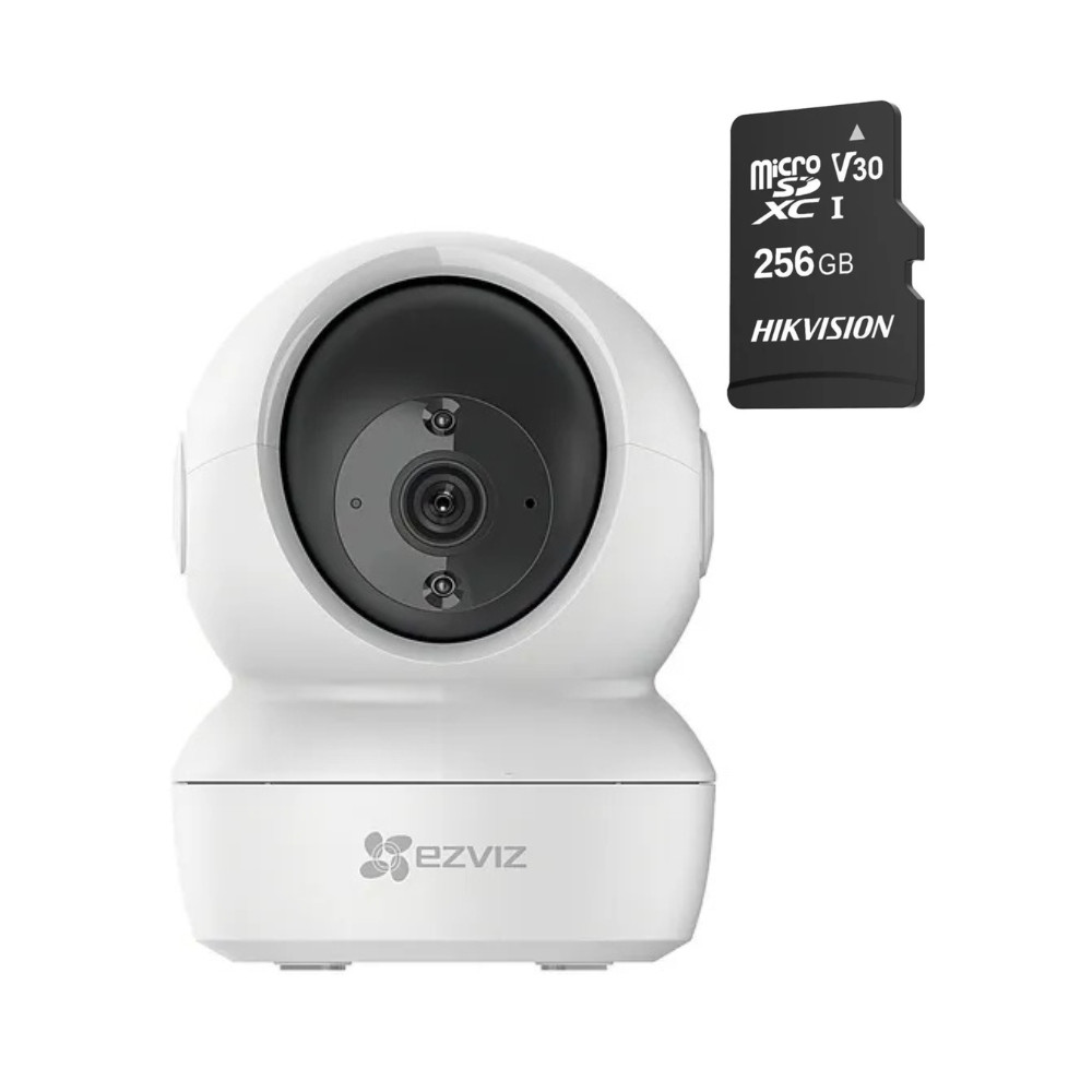 KIT Câmera segurança Wi-Fi Ezviz C6N FHD 2MP + Cartão 256gb
