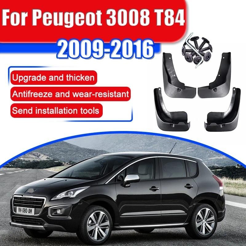 Para Peugeot 3008 T84 MK1 2009 ~ 2016 2010 2011 2012 2013 Guarda-Lamas Respingo Guardas Fender Acessórios Dianteiro Tras