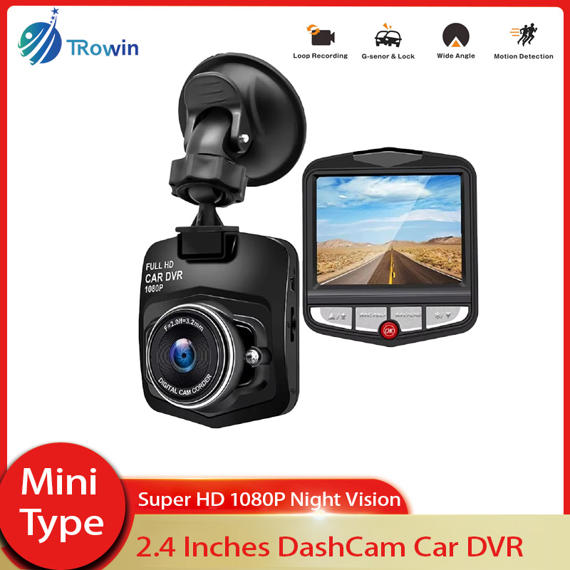 Saimili 2.4 Polegadas 1080p HD Dash Cam Carro Dvr Visão Noturna Mini Gravador Gravação Em Loop