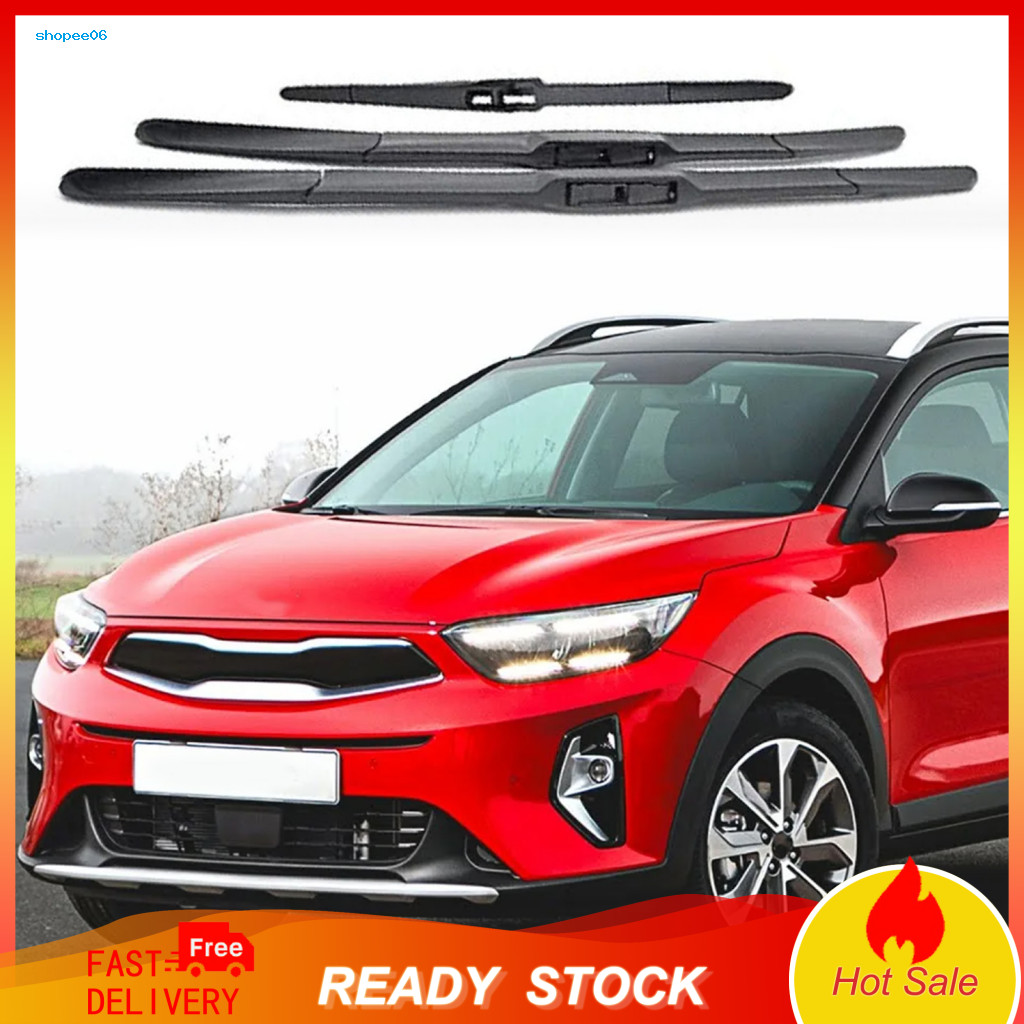 Weather Car Wipers Windshield Wiper Blades 3pcs Set for Kia Stonic 2016-2023 – Front 26”16” Rear 11” All-weather