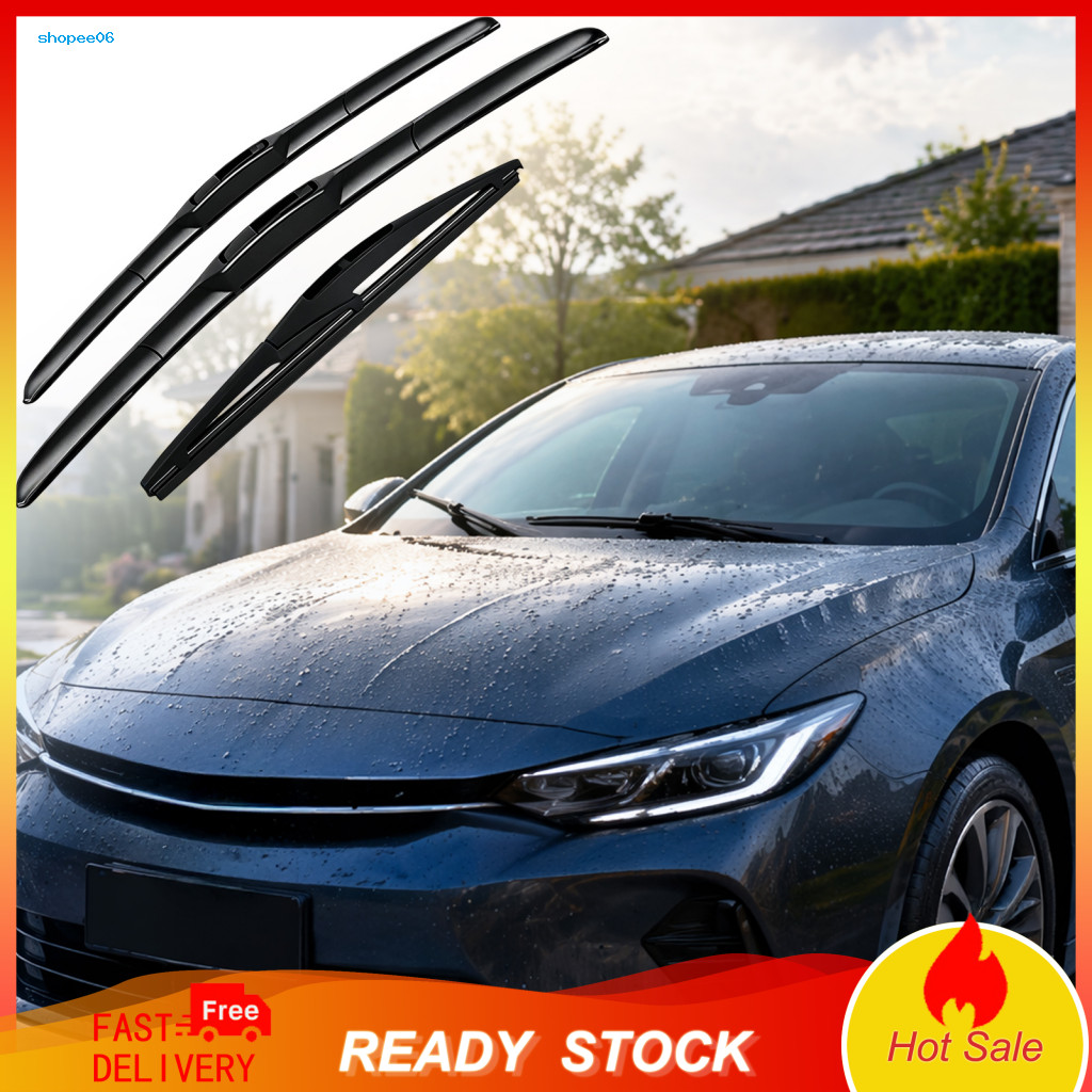 Season Wipers Replacement Windshield 3 Pcs Wiper Blades Set for Toyota Corolla E210 2018-2023 – 28 14 12 Front Rear Du