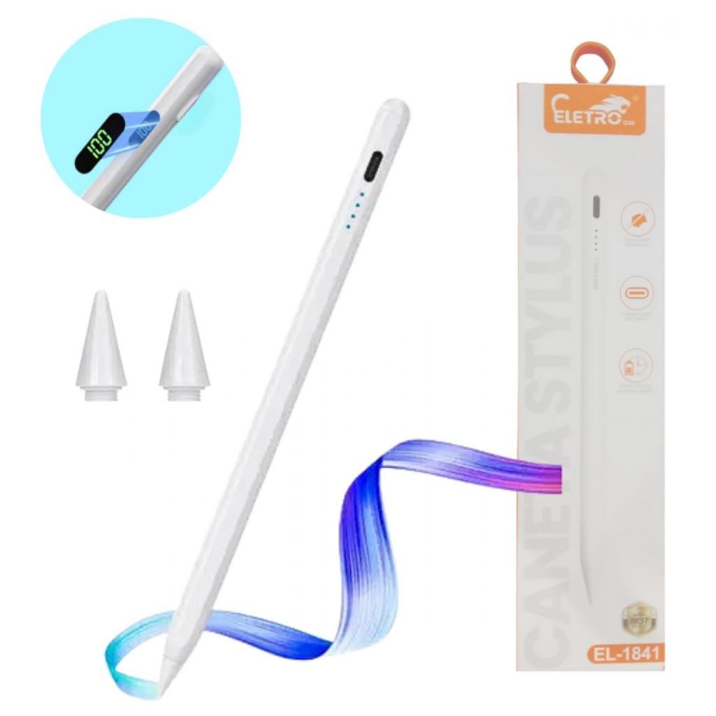 Caneta Touchscreen 1.5mm Stylus Universal Para Celular e Tablet Eletromex EL-1841