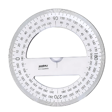 Transferidor 360 Graus New Line Cristal -  Waleu 10 Un