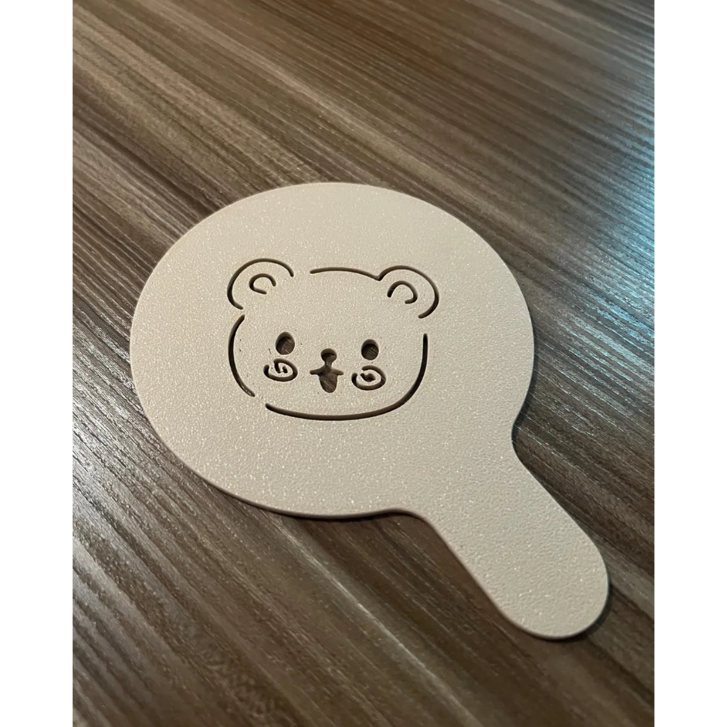 Kit Estêncil Ursinho Para Café Decoração Cappuccino Barista Reutilizável Criativo Fofo