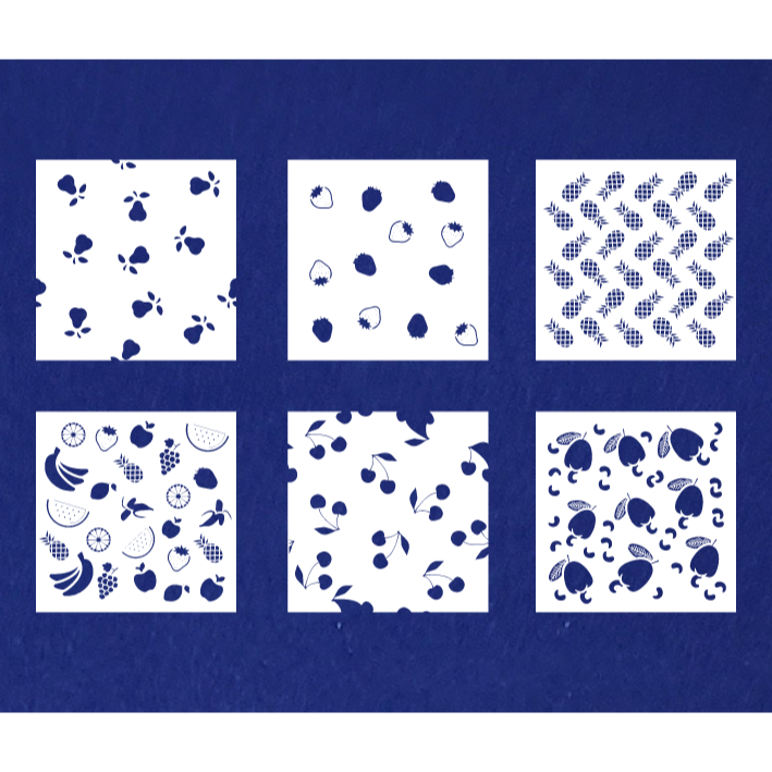 Stencil para Pintura Frutas 14x14cm