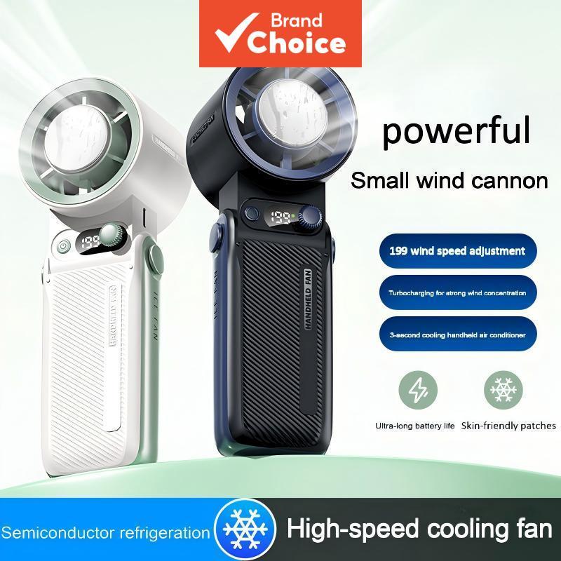 Ventilador portátil mini LeftLimit, 8000 mAh, interface USB, dobrável, 199 níveis de velocidade, silencioso, modelo