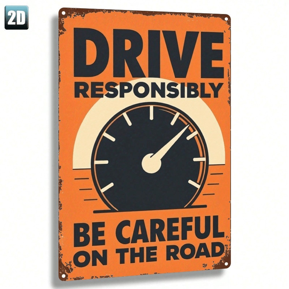 CIFbuy Retro Driving Iron Metal Wall Sign 8x12 Polegadas Decoração De Casa