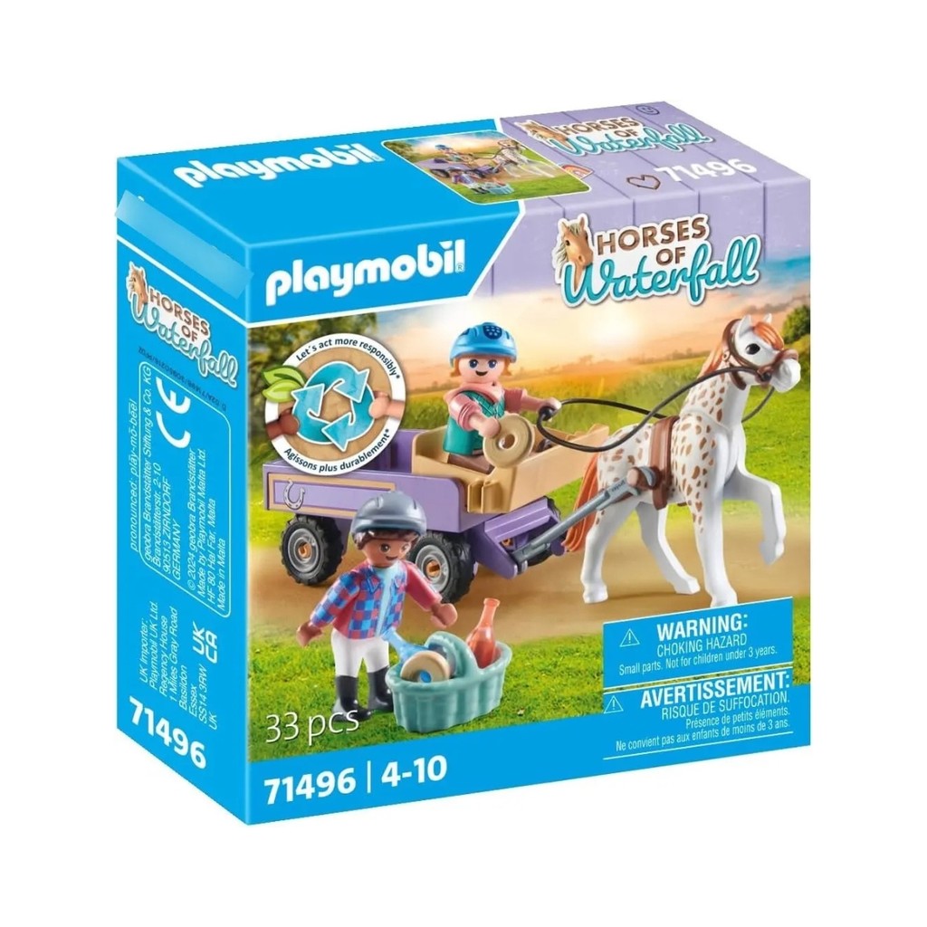 Playmobil 71496 Carruagem Com Pônei - Horses Of Waterfall