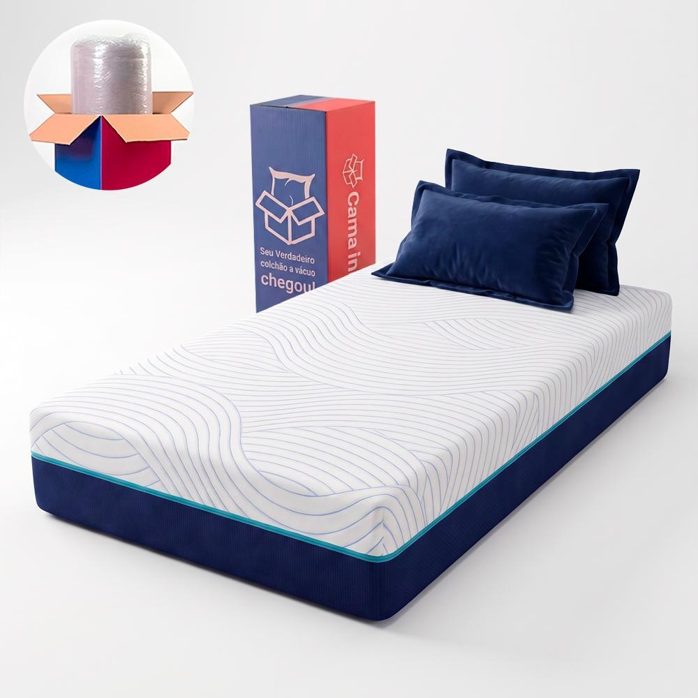 Colchão Solteiro Molas Ensacadas a Vácuo 88x188cm Waterfall Cama inBox