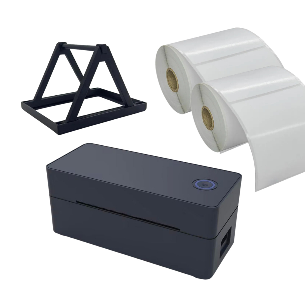 Impressora Térmica Usb Bluetooth Tipo Zebra Elgin + 2 Rolos de Etiquetas