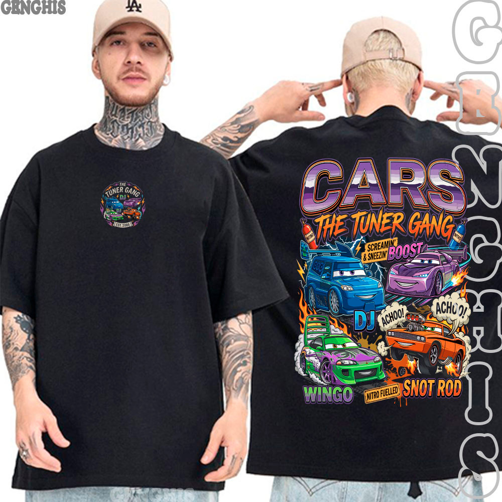 Camiseta Cars The Tuner Gang Desenho Camisa Basica e Oversized Algodão