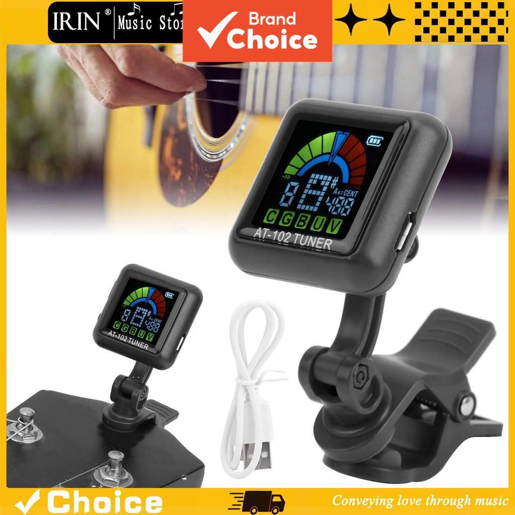 AT-102 Tuner Sintonizador Recarregável De 360 Graus Para Guitarra/Baixo/Ukulele/Violino Com Bateria Embutida Cabo USB Gr