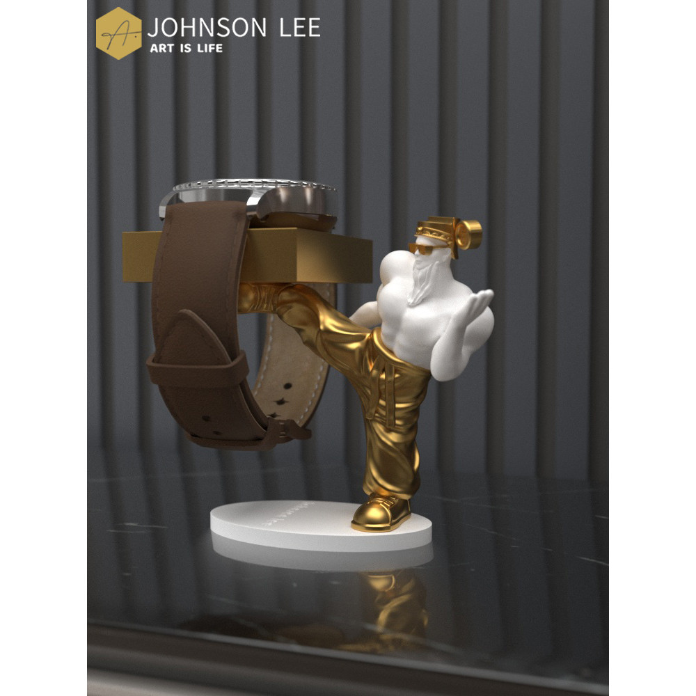 Decorações Kung Fu God of Wealth adequadas para Huawei Watch Charger Bracket GT4 Base de carregamento Prateleira Rack de