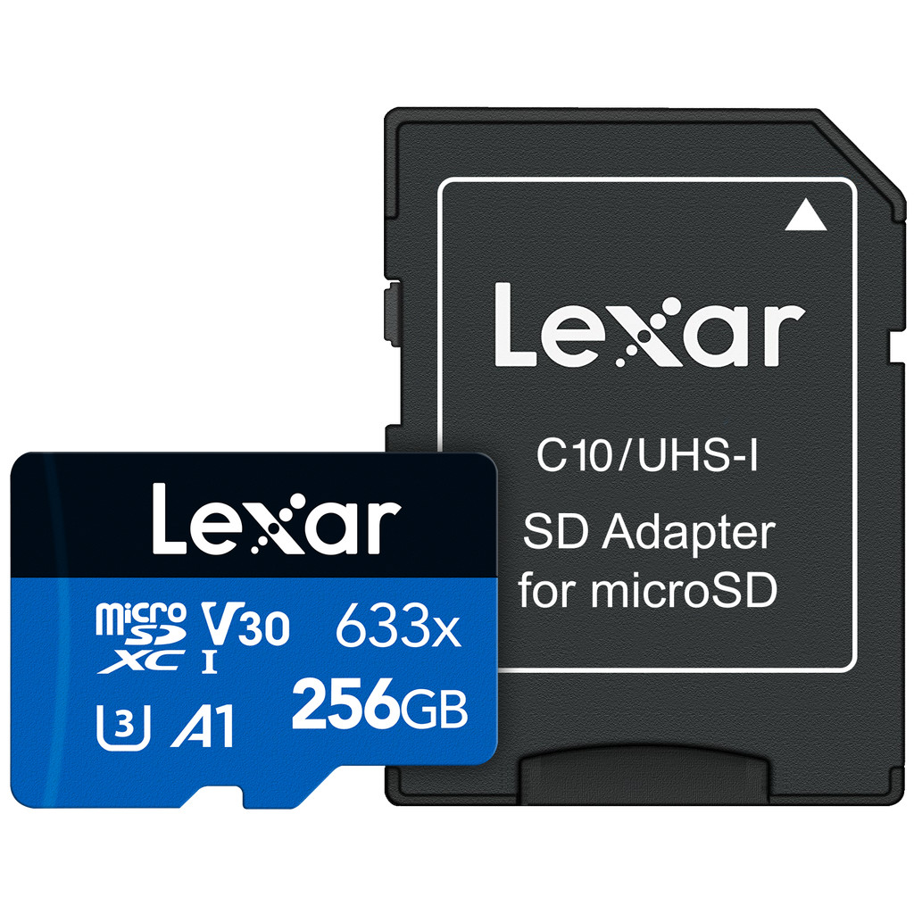 Cartão de Memória Lexar High-Performance 633x microSDHC/microSDXC UHS-I cards 256GB Blue
