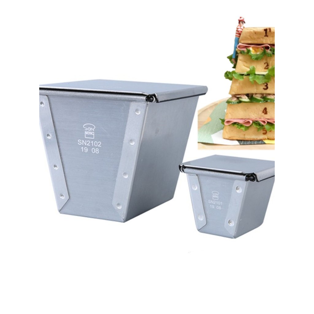 Sanneng pequeno molde de pão torrado Mini caixa de salto Trapezoidal caixa de torradas com tampa bolso SN2101 2102