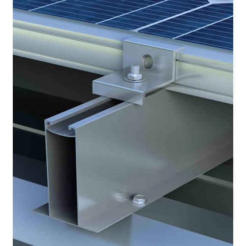 Kit Estrutura Suporte 4 Painéis Solares Telha Metálica Trapezoidal Mini Trilho Alto