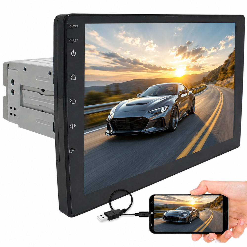 Central Multimídia 1 Din 9 Polegadas Audi A4 2009 2010 2011 2012 2013 Bluetooth Espelhamento Android Auto