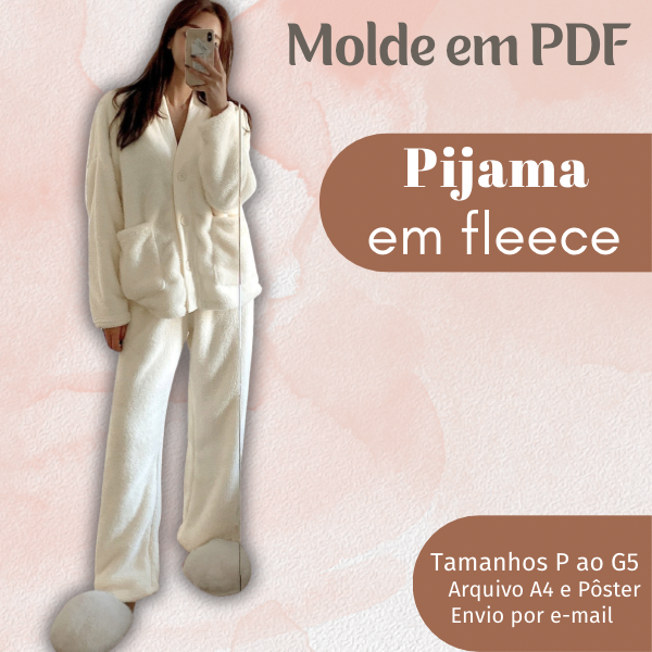 MOLDE EM PDF PIJAMA FLEECE