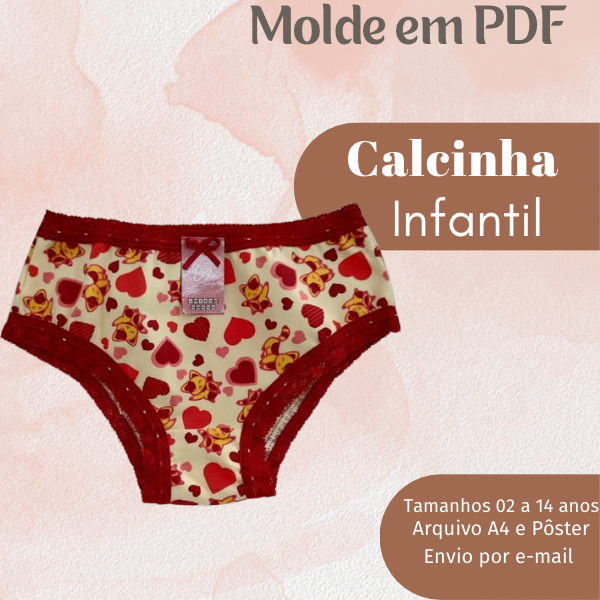 MOLDE EM PDF CALCINHA INFANTIL