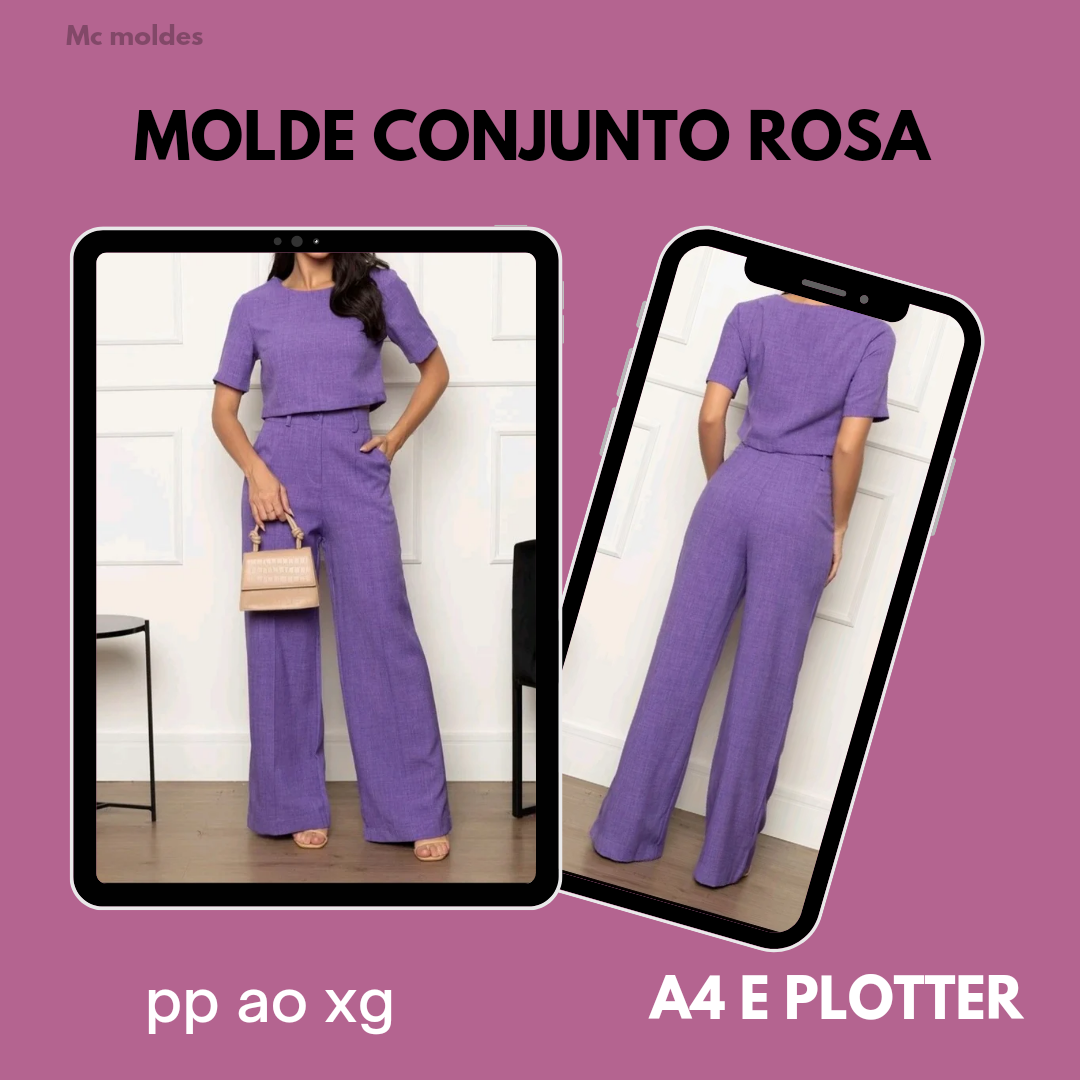 Molde Conjunto Rosa