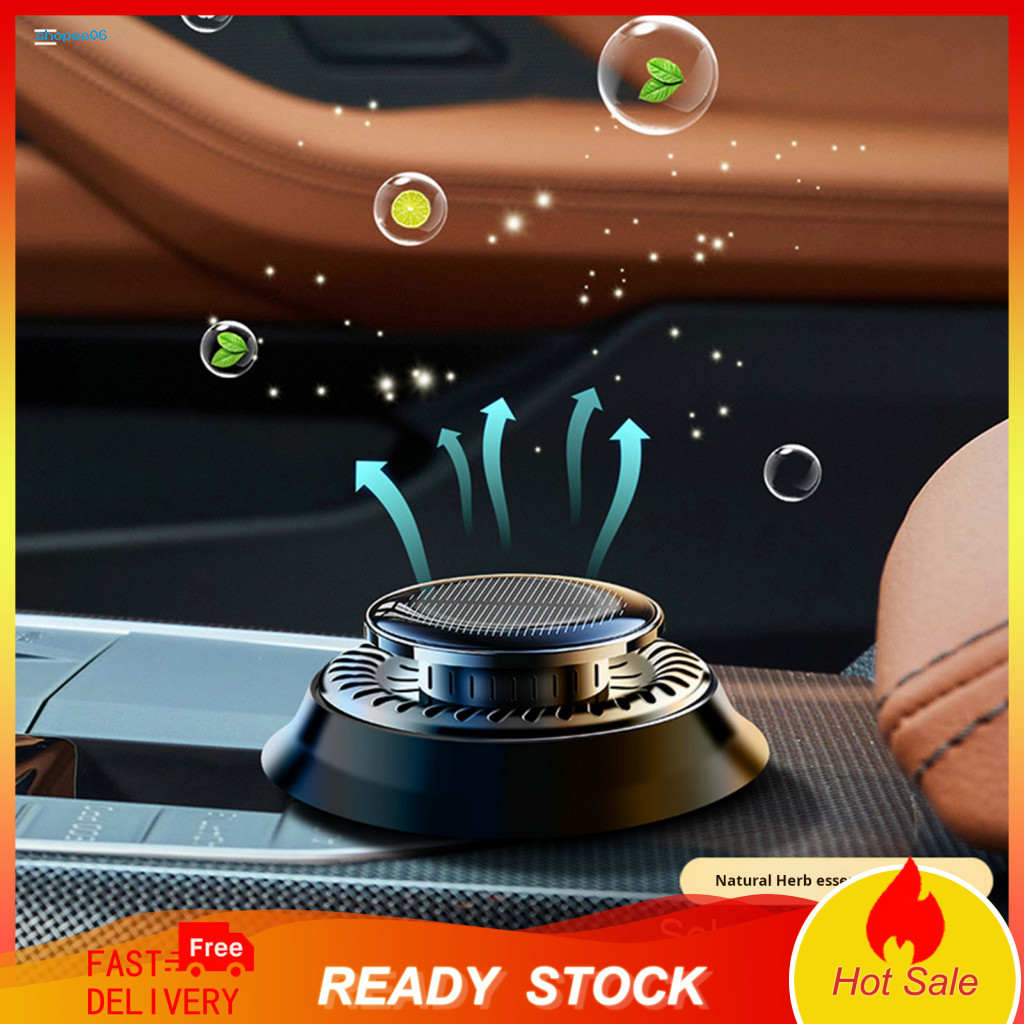Natural Plant Ingredients Fragrance Locking Technology Solar-powered Car Air Freshener Aromatherapy Diffuser with Auto R