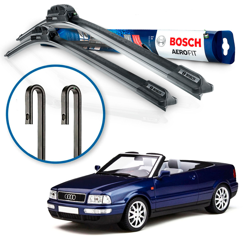 Par Palheta Limpador Parabrisa Bosch Audi 80 Cabriolet 1991 1992 1993 1994 1995