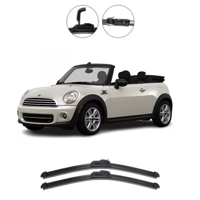 Par Palhetas Limpador De Parabrisa Dianteiro Mini Cabriolet 2004 até 2013
