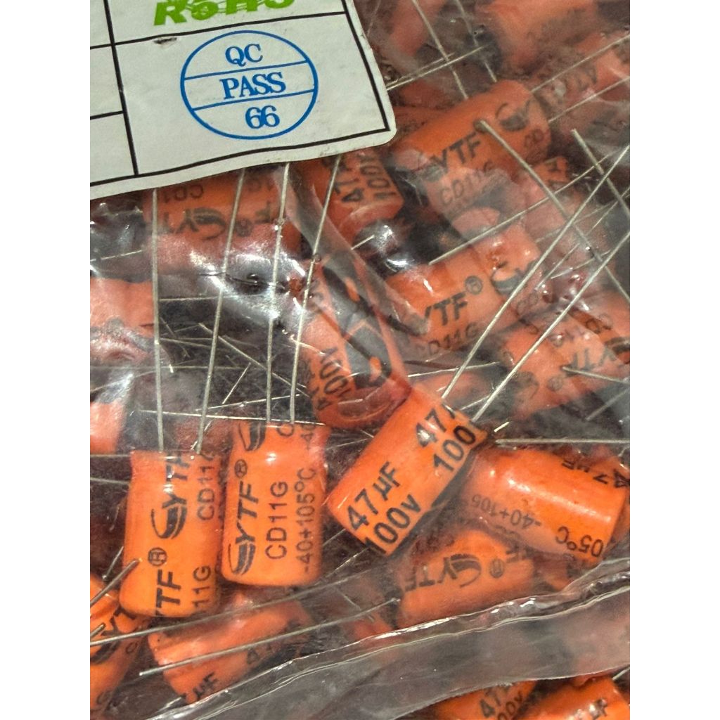 Kit 50 Capacitores Driver Corneta Bipolar 47uf X 100v / 47x100