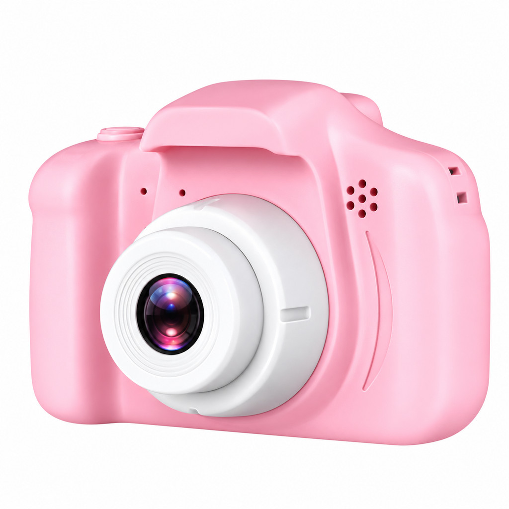 Câmera Infantil Digital Com Microfone e Auto Falante Rosa