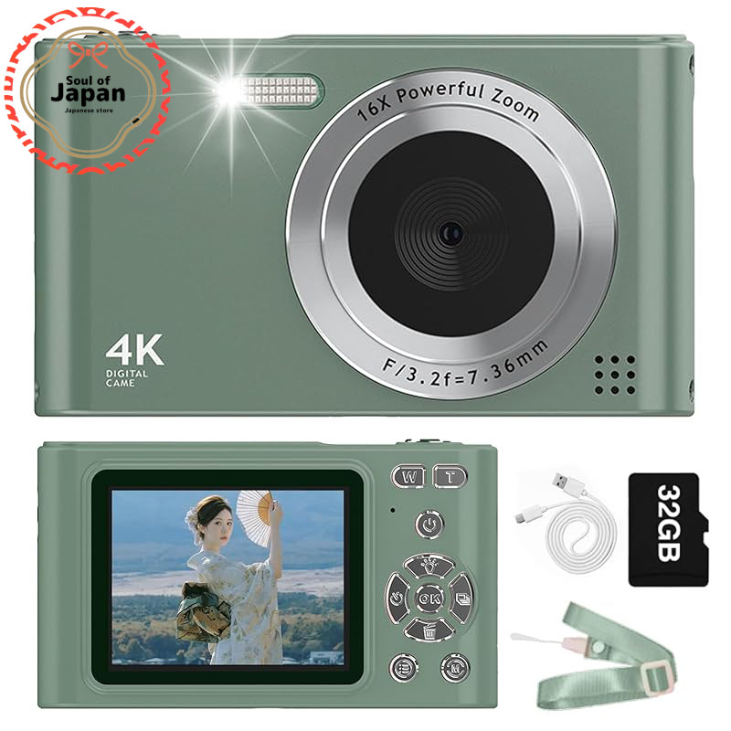 Direto Do Japão Câmera Digital Compacta-De Brinquedo Infantil De 48 Mp Com Vídeo 1080P , Zoom 16x , Estabilização De Imagem , Auto -