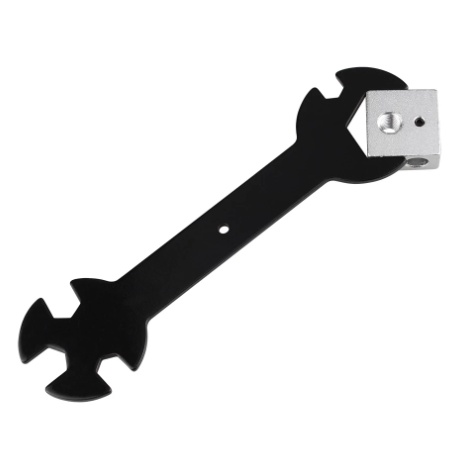 Chave de boca multi-função 5 em 1 para manutenção de impressora 3D bico nozzle bloco heatblock mk8 mk10 v6