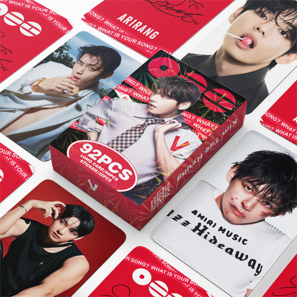 Coleção 92 estrelas Photocards Master Chain V álbum ariring Photocard cartão Kim Taehyung manual adesivos cartão LOMO